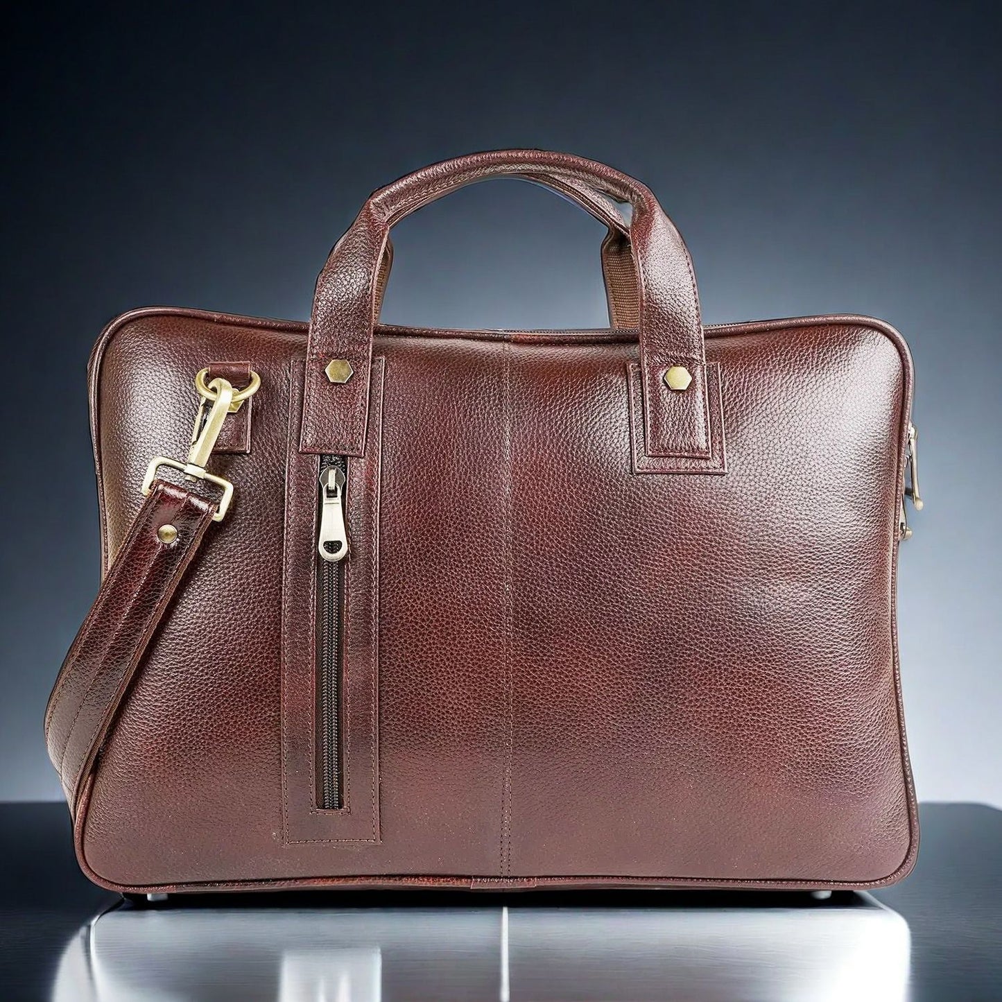 Genuine Leather Office Laptop Bag for Men