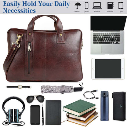 Genuine Leather Office Laptop Bag for Men