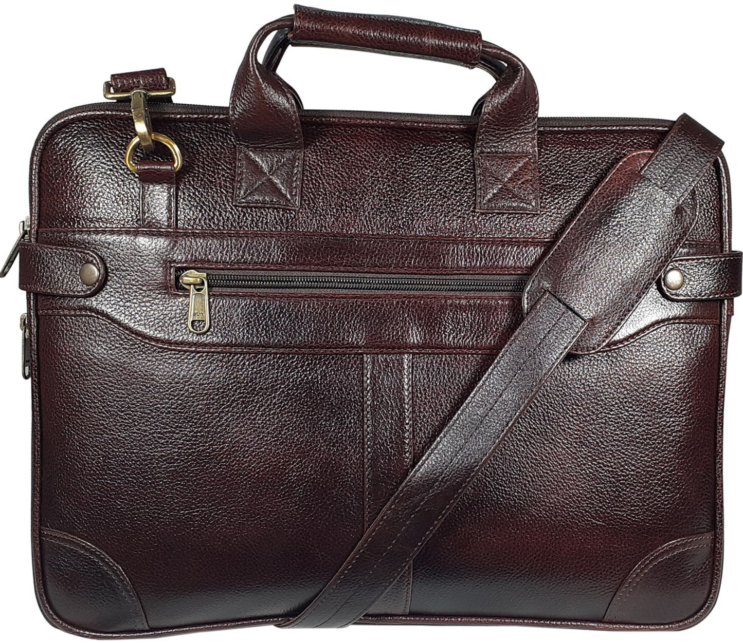 Professional Leather Messenger Bag & Business Travel Office Laptop Bag – Expandable Design