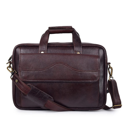 Professional Leather Messenger Bag & Business Travel Office Laptop Bag – Full-Grain Buffalo Leather