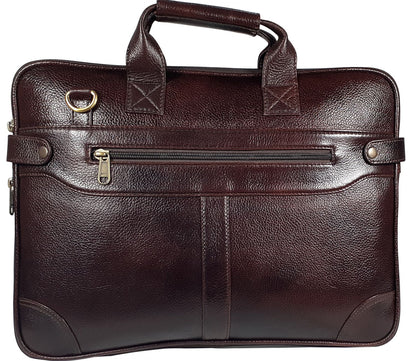 Professional Leather Messenger Bag & Business Travel Office Laptop Bag – Expandable Design