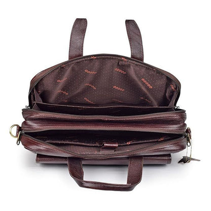 Professional Leather Messenger Bag & Business Travel Office Laptop Bag – Full-Grain Buffalo Leather