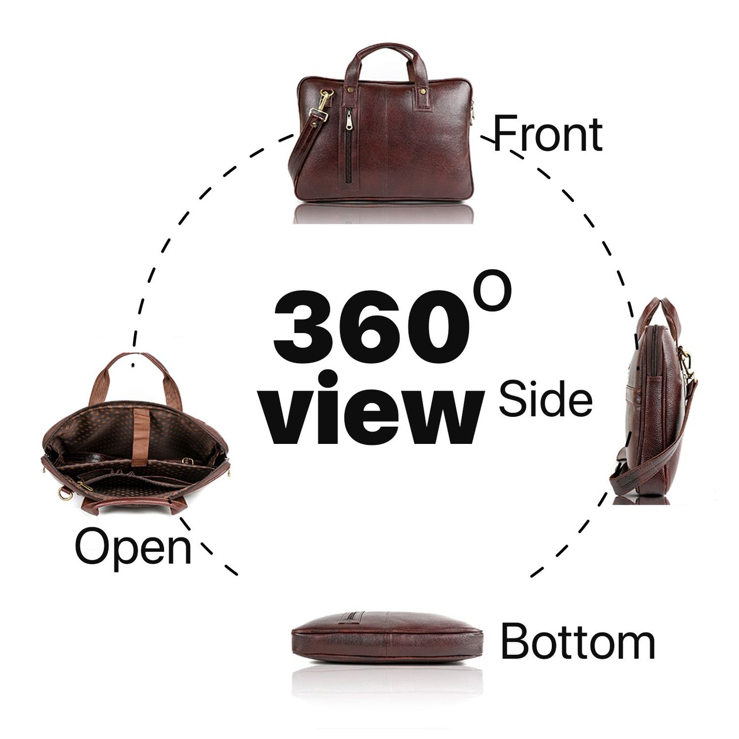 Genuine Leather Office Laptop Bag for Men