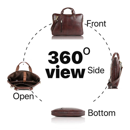 Genuine Leather Office Laptop Bag for Men