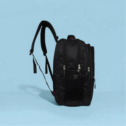 Coastal Belt Multifunctional Black Backpack for College, Office & Travel