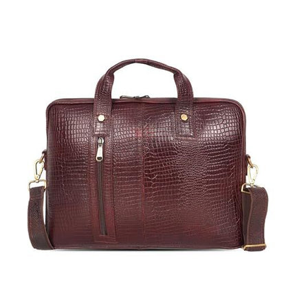 Professional Leather Messenger Bag & Business Travel Office Laptop Bag