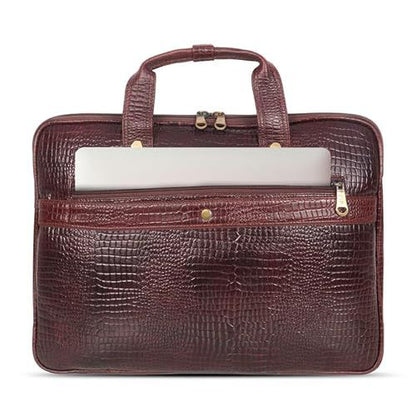 Professional Leather Messenger Bag & Business Travel Office Laptop Bag