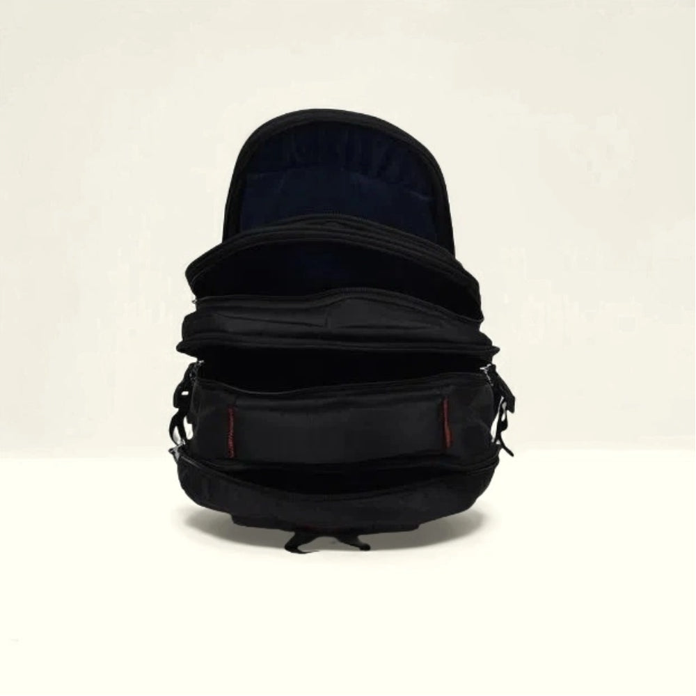 Coastal Belt Multifunctional Black Backpack for College, Office & Travel