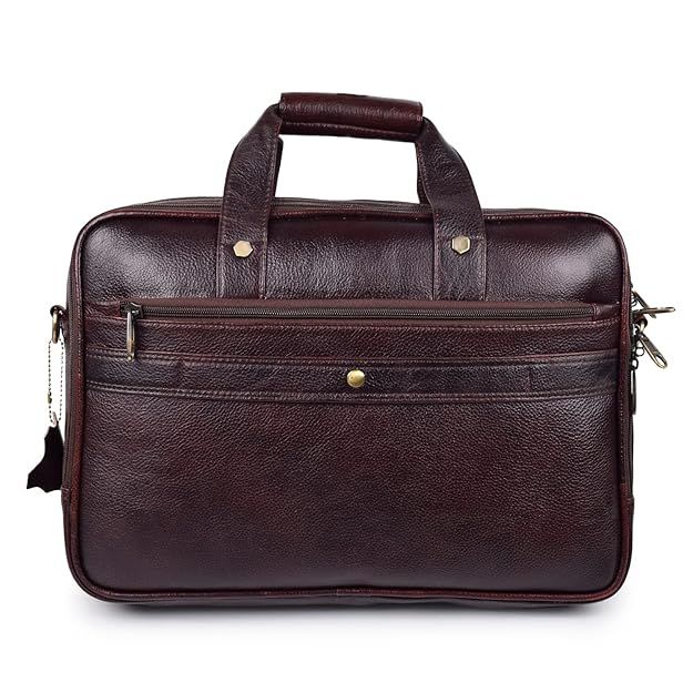 Professional Leather Messenger Bag & Business Travel Office Laptop Bag – Full-Grain Buffalo Leather