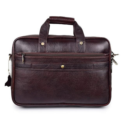 Professional Leather Messenger Bag & Business Travel Office Laptop Bag – Full-Grain Buffalo Leather
