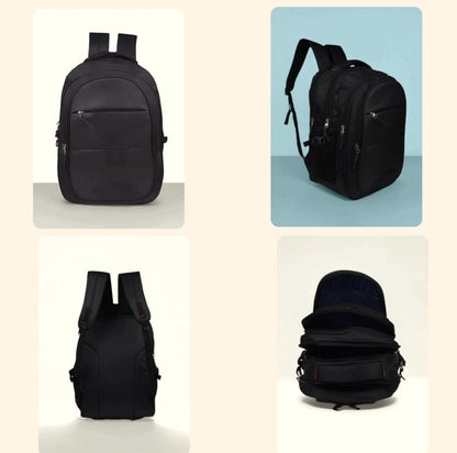 Coastal Belt Multifunctional Black Backpack for College, Office & Travel