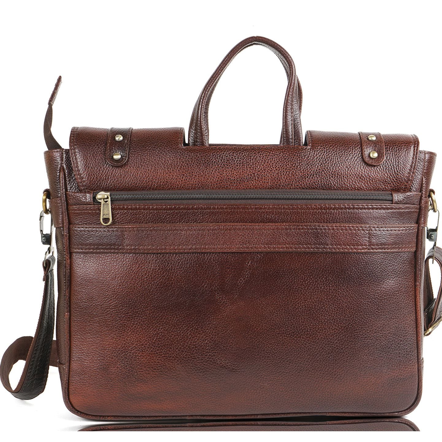 Messenger Bag, Men’s Leather Briefcase & Business Travel Office Laptop Bag – Adjustable Shoulder Strap