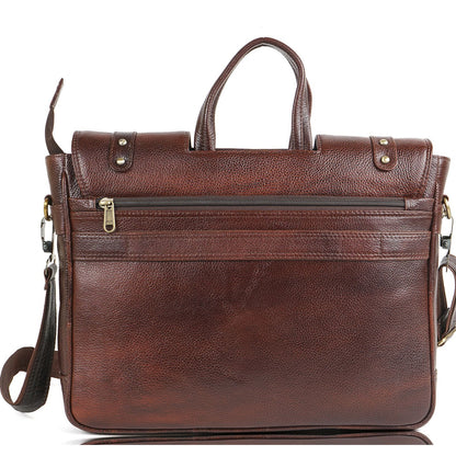 Messenger Bag, Men’s Leather Briefcase & Business Travel Office Laptop Bag – Adjustable Shoulder Strap