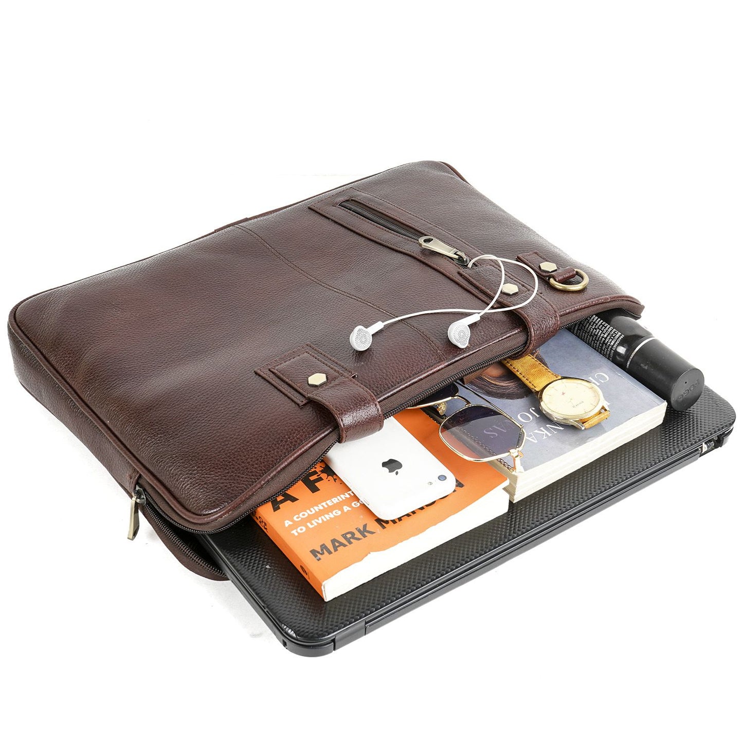 Genuine Leather Office Laptop Bag for Men