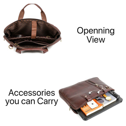Genuine Leather Office Laptop Bag for Men