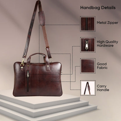 Genuine Leather Office Laptop Bag for Men